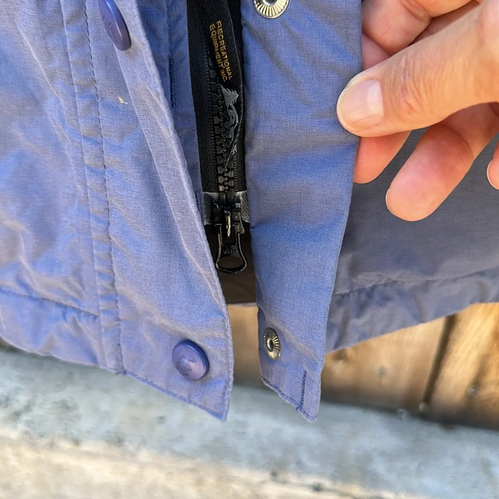 REI Lilac and Gray Rain Jacket with Water-Resistant Fabric and Hood - Picture 9 of 10